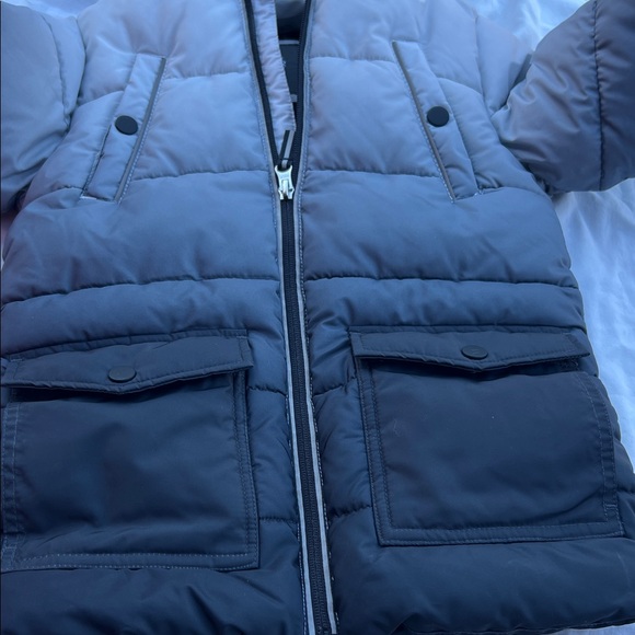 Boys Favorite Super Warm Winter Kids Black and Gray Ombre Puffer Jacket - Picture 3 of 6